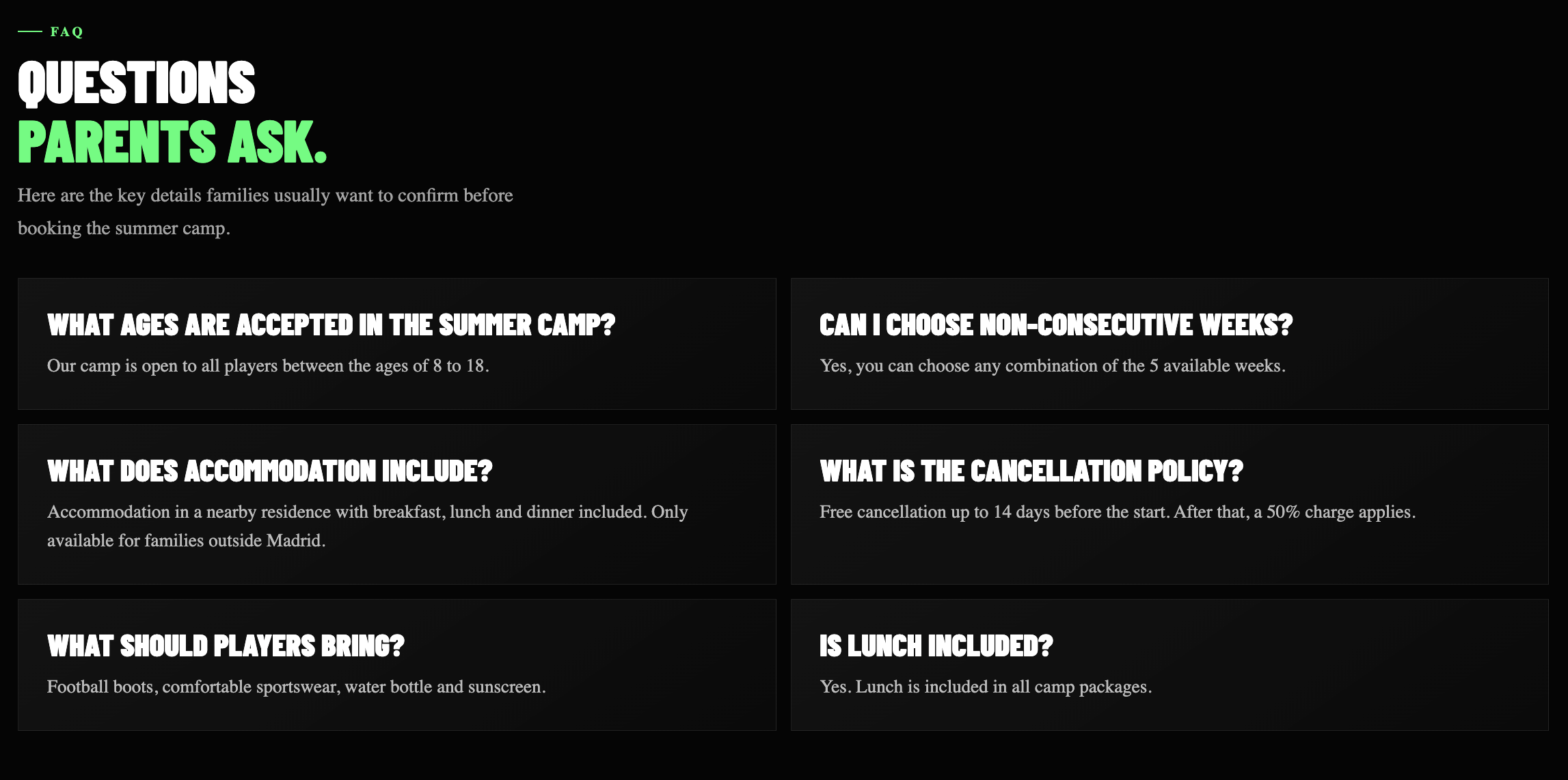 FAQ Section